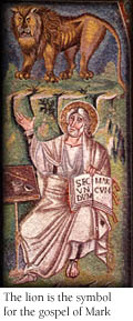 marcu evanghelistul - mozaic cu leul